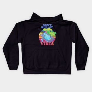 don't kill my vibes - blue indian ringneck Kids Hoodie